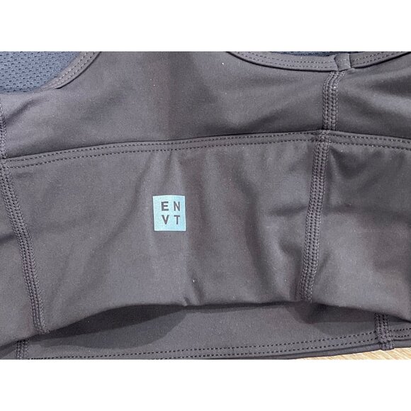 ENVT Piper Dark Brown Sports Bra Top High Neck Racerback Nylon/Spandex Blend S - Picture 3 of 7